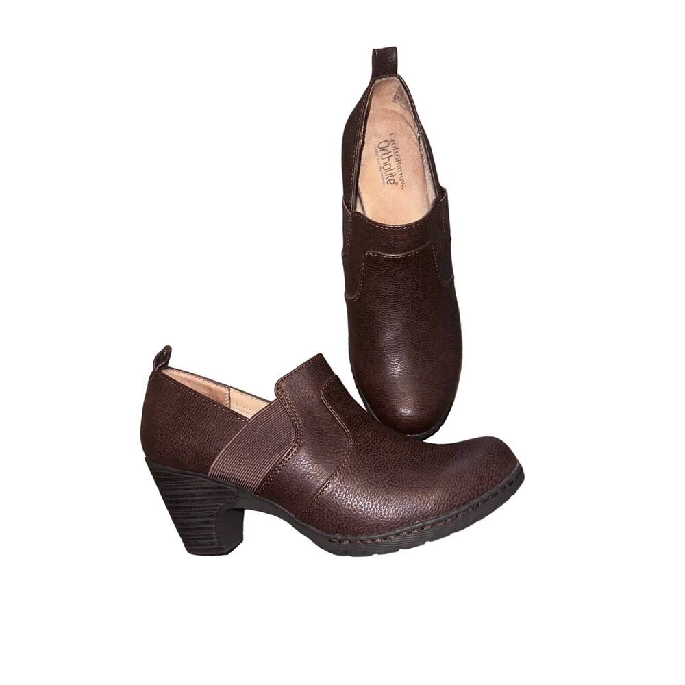 CROFT BARROW ORTHOLITE~ "Maid" Brown Slip On Shoes Women's Size 9 M Preowned